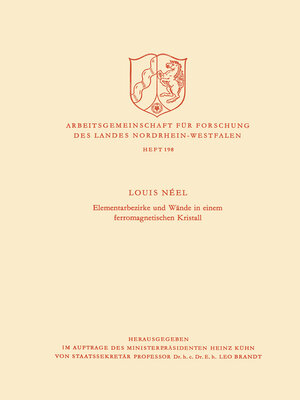 cover image of Elementarbezirke und Wände in einem ferromagnetischen Kristall
